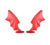 Vilgftyiet 2pcs Motorcycle Helmet Decoration Stickers - Devil Horns Design, ABS Material, Weather-Resistant & Easy to Apply, for Motorcycle Helmets (Black/Red/Blue/Pink)