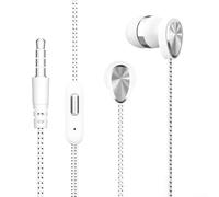 Vilgftyiet 3.5mm Wired Gaming Earplugs with Deep Bass for Mobile Phones - Comfortable Fit Noise Cancelling Headset(Gray)