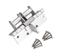 Vilgftyiet 3-in-1 Heavy Duty Automatic Door Closer Hinge, Built-in 90° Stopper and Spring Mechanism, Adjustable Self-Closing Device for High Traffic Areas(silver)
