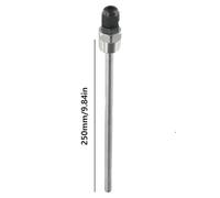 Vilgftyiet 304 Stainless Steel Thermowell for Temperature Sensor, BSP G1/2 Thread, 30-200 mm Adjustable Length, 6 mm ID / 8 mm OD, Max 250°C & 2 MPa, for Solar Water Heater & HVAC Controls