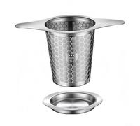 Vilgftyiet 316 Stainless Steel Tea Infuser with Double Ears for Teapots, Extra Fine Mesh Strainer for Loose Leaf Tea, Compatible with Standard Cups and Mugs