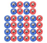 Vilgftyiet 32PCS Shuffleboard Tabletop Curling Game Accessories Pucks, Plastic and Hardware, 23x10mm, Red and Blue (16 Each), for Indoor Games