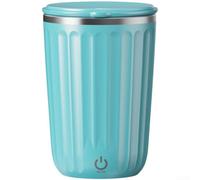 Vilgftyiet 350ml Automatic Magnetic Stirring Coffee Cup, USB Rechargeable Self Mixing Mugs with 304 Stainless Steel Liners for Smooth Beverages(Blue)