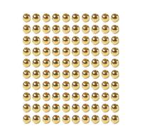 Vilgftyiet 3mm/4mm/5mm Gold and Silver Fly Tying Beads for Weighted Fly Hooks - Plastic Counterbored Beads, 100-Piece Set for Fishing Flies or Crafting gold-5mm