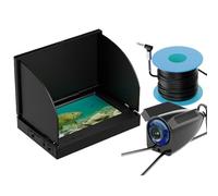 Vilgftyiet 4.3 Inch Fish Finder with 220° Wide Angle Lens and 100m Detection Depth, IP68 Waterproof Underwater Fishing Camera for Ice River and Boat, 5000mAh Battery