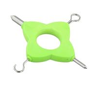 Vilgftyiet 4-in-1 Multifunctional Fishing Knot Puller Tool for Carp Rigs - Plastic & Steel Line Puller with Hook, Small/Large Pole & Loop Ends, Bright Green, 8 cm