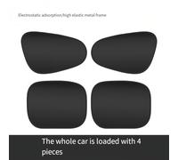 Vilgftyiet 4-Layer Electrostatic Car Side Sun Shade, Foldable UV Protection for SUVs, Minivans and Full-Size Cars, Black, 4-Pack