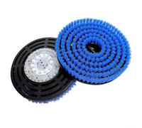Vilgftyiet 4-Pack Replacement Brush Head & Scrub Pad for S7000 S7001 S7020 S8001 S7005 etc. Floor Washers - Upgraded Nylon Bristles & Microfiber Pad, Blue, 25x25cm(3)