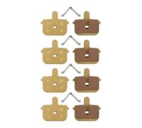 Vilgftyiet 4 Pair Semi-Metal Disc Brake Pads for Kugoo G-Booster Electric Scooter, Compatible with Tongli and Forever for Bicycle Brake Calipers, 29.5 x 29 x 4 mm, Red/for Orange/Gold