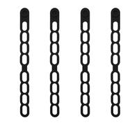 Vilgftyiet 4 Pcs Silicone Latch Strap Ties for Slow Cooker Lid and Lunch Box, Self-Locking Adjustable Bundling Organizer for Kitchen Tools Black