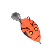 Vilgftyiet 4cm 6g Floating Frog Fishing Lure for Bass Pike - Modified Black Snakehead Bait with Double Hook, Metal-Plastic Construction, Water for surface Action Crankbait