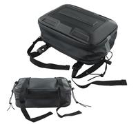 Vilgftyiet 5.5L PVC Electric Bicycle Rear Seat Storage Bag with Quick-Release Mounting System for E-Bikes and Motorcycles, Black