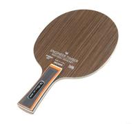 Vilgftyiet 5-Ply Ebony Table Tennis Blade - Professional for Ping Pong Racket Bottom Plate with Long Handle (6.2mm Thick, 70g) - Black/Yellow Dalbergia Wood Paddle for Offensive Play(Iron sword wood)