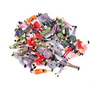 Vilgftyiet 50 Pieces 1:32 Scale Plastic Figures, Assorted Sitting And Standing Model People For O Gauge Railway Layouts, Sand Table Scenes And Landscape Model Building Projects