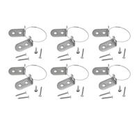Vilgftyiet 6 Pack Furniture Anti-Tipping Brackets for Cabinet Safety, Right Angle Wall Mount with Steel Cables and Screws, Compatible with TV Stands Bookshelves Dressing Tables, 60 kg Load Capacity