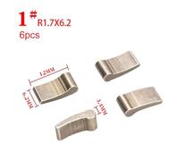 Vilgftyiet 6-Piece Bicycle Hub Pawl Kit for Mountain and Road Bike Cassette Hubs - Metal Spring Claw Components, Silver Finish, Type 1-10 Sizes R1.7 * 6.2（Type1）