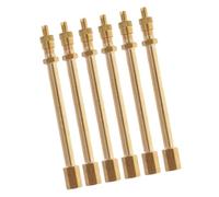 Vilgftyiet 6-Piece Tire Valve Extension Stem Set, 100 mm Straight Brass Extender for Car, Truck, RV, SUV, Van & Motorcycle Dual-Wheel Applications