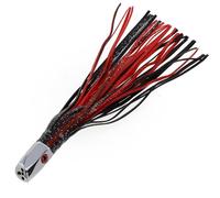 Vilgftyiet 8inch Trolling Lure for Deep Sea Boat Fishing, 20.5cm 76g Crankbait with 3D Eyes & Glow-in-the-Dark Silicone Skirt, Compatible with Big Game Saltwater Fishing Rigs