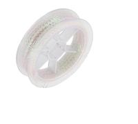 Vilgftyiet 8m Fly Tying Body Material with White Ice Wing Shrimp Flash, Fish Scale Reflective for BRAIDED PVC Strip for Fly Fishing, 3mm Wide, 1 Pack