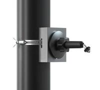 Vilgftyiet Adjustable Outdoor Solar Panel Mount for Blink XT/XT2 & EufyCam - 360° Rotation, 90° Tilt, Waterproof Dust-Coated Steel Bracket with Pole Rings, Tree Straps & Wall Plate