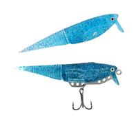 Vilgftyiet Adjustable Wing Lure Minnow Soft Bait for Fishing - Sinking & Floating TPE Realistic Swim Action, 9.5cm, Compatible with Bass/Blackfish/Perch, 2-Pack