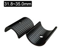 Vilgftyiet Aluminum Alloy Bicycle Handlebar Shim Adapter for 25.4mm to 31.8mm Stem Conversion - 2-Pack, Black/Red/Gold, 41mm Long, 13g Black