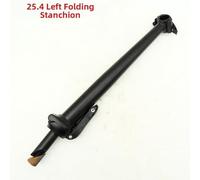 Vilgftyiet Aluminum Alloy Folding Bike Stem for E-Bikes - 25.4mm Handlebar Clamp, Left-Folding Design, 400mm Length, 90mm Extension, Black