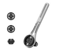 Vilgftyiet Aluminum Alloy for Bicycle Handlebar Bracket Extension for Garmin and for Bryton Cycle Computers, Compatible with for Bike Meter Light and Camera Mount, Black/Red/Silver