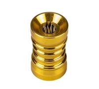 Vilgftyiet Aluminum Alloy Pool Cue Scuffer and Shaper for Billiard Cue Tip Repair - 3 x 1.5 cm, 16 g, Compatible with Leather Cue Tips Gold