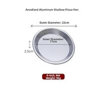 Vilgftyiet Anodized Aluminum Pizza Pan Set, 5 to 12 Inch Round Baking Pans for Deep and Shallow Crust, Oven-Safe Non-Stick Bakeware, Silver