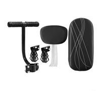 Vilgftyiet Bicycle Rear Seat Cushion Set with Armrest and Pedals for Children, Elastic Sponge PU Leather Back Seat Pad with Safety Handrail Support, General Bike Accessories 33.5x15.7cm