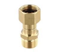 Vilgftyiet Brass High Pressure Washer Swivel Joint Connector, M22 15mm Threaded Fitting for Pressure Washers, 360-Degree Anti-Reverse Design, Yellow