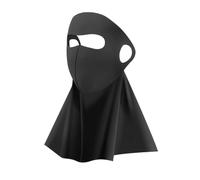 Vilgftyiet Breathable Quick-Dry Ice Silk Neck Cover for Cycling - Full-Face 360° Sun & UV Protection with Ventilation Holes, Grey Black