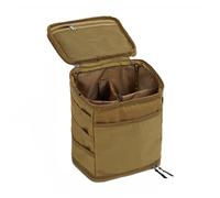 Vilgftyiet Camping Storage Bag for Lamps, Gas Stove, Canisters & Pots - Large Capacity 21.5 x 21.5 x 23.5 cm Polyester Carry Bag, Black/Khaki Khaki