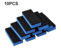 Vilgftyiet Car Ceramic Coating Applicator Sponge Set - High-Density Blue & Soft Black Foam Pads for Nano Wax, Glass, and Paint Sealant Application, 10-Piece Kit (70 x 50 x 16 mm)