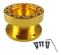 Vilgftyiet Car Steering Wheel Riser Adapter Extension Base, 76mm 101mm 51mm Height Options, Aluminum Alloy Construction, for Enhanced Driving Comfort, Black or Gold