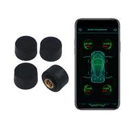 Vilgftyiet Car TPMS Tire Pressure Monitoring System with 4 External Sensors, Bluetooth App Control, IP67 Waterproof, 0-3.5 bar Range, for Cars and Light Trucks