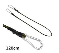 Vilgftyiet Carabiner Elastic Cord for Outdoor Use, 6mm Rubber and Aluminum Alloy Bungee Strap with Strong Metal Hooks, 30/60/90/120cm Multi-Size Pack, Black