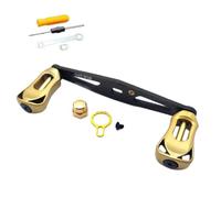 Vilgftyiet Carbon Fiber Baitcasting Reel Rocker Handle with 4 Bearings for DAIWA Water Drop Models - 105mm Length, 16g, Includes Lock Plate, Screw, Nut & Tool Kit (Black)