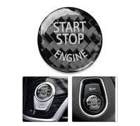 Vilgftyiet Carbon Fiber Car Key Button Cap Sticker for BMW 1/2/3/4/5/6/7 Series & X3/X4/X6 - Black, Epoxy-Coated, Scratch-Protective, Easy-Apply with Adhesive Backing