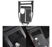 Vilgftyiet Carbon Fiber Pattern PVC Gear Shift Panel Cover Trim Sticker for Haval H6 Third Generation (2021), Direct-Fit Interior Console Decoration