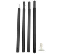 Vilgftyiet Carbon Fiber Tarp Poles for Camping, Adjustable Canopy Tent Rods - 4-7 Section, 167-290 cm Extended, 51 cm Retracted, 2.6 cm Diameter, Black 1.7 meters