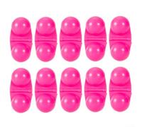 Vilgftyiet Catfish Fishing Inline Rattle Beads, 10-Pack ABS Terminal Tackle with 2mm ID Hole for Loud Attraction Sound, Compatible with Catfish, Stripers & Other Species(Rose Red)