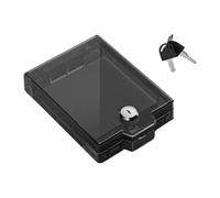 Vilgftyiet Child Safety Cover for Air Conditioner Panel with Lock, Shockproof Switch Protection, ABS Material, 12.8 x 9.4 x 2.5 cm, Compatible with Standard AC Units, Transparent/Black/White