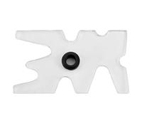 Vilgftyiet Clear Acrylic Moose Head Shape Billiard Bridge Head for Snooker Pool Cues, Portable 115x70x6mm/100x70x6mm/135x80x6mm with Soft Rubber Insert, Transparent