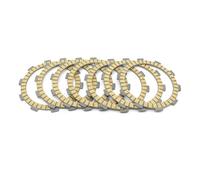 Vilgftyiet Clutch Plate for DT230, DT125, DT200 Motorcycle Models, Paper-Based Iron Friction Follower, 7-Piece Set