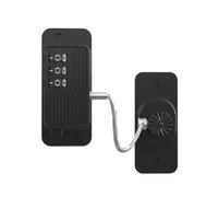 Vilgftyiet Digital Combination Lock for Refrigerator, Sliding Wardrobe & Cabinets - 3-Digit Password, ABS + Steel Wire, Child & Pet Safety, No-Drill Adhesive Installation, 173 x 75 mm, White/Black