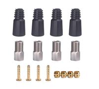 Vilgftyiet Disc Brake Cable Hose Set with Stainless Steel Olive Connectors, TPR Rubber Sleeves & Copper Heads for BH59/BH90/SRAM Mountain Bike Brakes (4-Piece Kit) for BH59