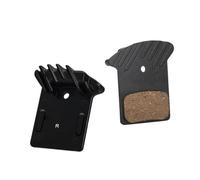 Vilgftyiet Disc Brake Pads with Alloy Back Plate and Cooling Fins for L05A J05A Models, Compatible with for Shimano BR-M8110 M7110 R9170 R8070 & BR-M9000 M985 M8000 M785, 45.3x30.7mm / 36.5x31.8mm