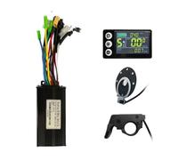 Vilgftyiet E-for Bike S866 Color Screen Instrument Panel with 17A/26A Sine Wave Controller, Throttle & Assist Kit for 24V/36V/48V Electric Bicycles, IP65 Waterproof, SM Connector, Black